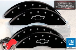 2020-2024 Chevy Silverado 3500 HD Front + Rear Black MGP Brake Caliper Cover Bow - Foto 1 di 10