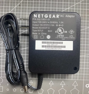 Original Netgear AD2003F10 332-10631-01 AC Adapter 19V 3.16A Power Supply - Image 1 of 2
