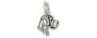 Great Dane Jewelry Sterling Silver Handmade Great Dane Charm  Gdl17h-C