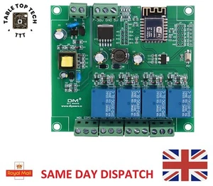 Scheda di sviluppo modulo relè ESP8266 wireless WIFI 4 canali alimentatore AC/DC - Foto 1 di 6