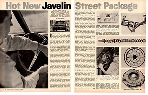 1968 HOT NEW JAVELIN STREET PACKAGE ~ ORIGINAL 2-PAGE ARTICLE / AD - Picture 1 of 1