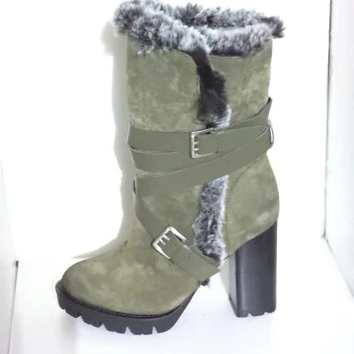 Charles David Botas Difusas Gamuza Cuero Caído Cálido Taupe Talla 6 Foto 1 de 4