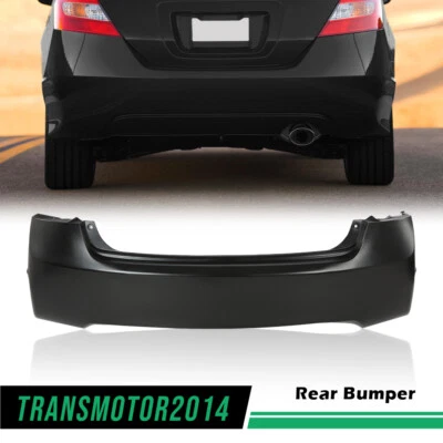 FIT FOR 2006-2011 HONDA CIVIC SEDAN 4DR REAR BUMPER COVER REPLACEMENT NEW - Image 1 of 4