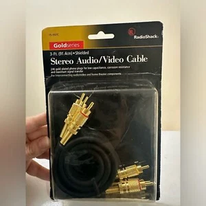 Radio Shack Gold Series Stereo Audio/Video Cable Gold Series 3 Foot 15-1507C - Picture 1 of 6