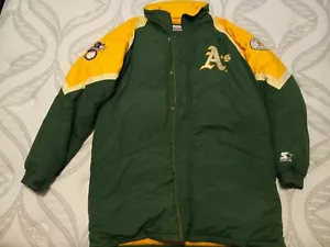 Starter Diamond Collection Oakland A’s Bullpen Series Parka Puffer Jacket Large - Picture 1 of 10