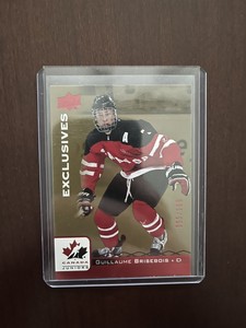 2017 Upper Deck Team Canada Juniors Exclusives Red /199 Guillaume Brisebois #82