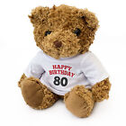 NEW - HAPPY BIRTHDAY 80 - Cute Soft Cuddly Teddy Bear Gift Present Birthday 80th