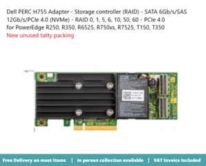 DELL PERC H755. Host interface: PCI Express SATA 6Gb/s / SAS 12Gb/s - Picture 1 of 4