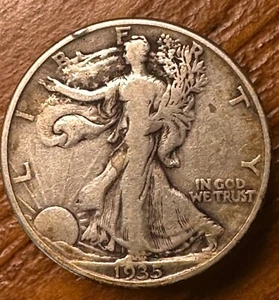 1935-D 50C Walking Liberty Half Dollar - Picture 1 of 2