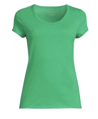 No Boundaries Scoop Neck Short Sleeve Tee Layering Top XXL (19) Golf Green Shirt - Image 1 of 4