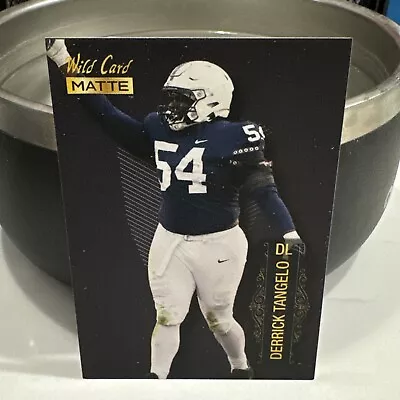 2022 Derrick Tangelo Wild Card Matte Black Rookie - Image 1 of 2