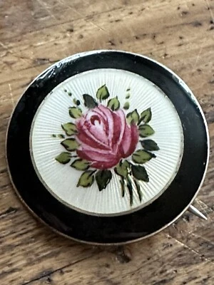 Spilla norvegese Thorleif Johnsen argento sterling smaltato Norvegia vintage ... - Immagine 1 di 4