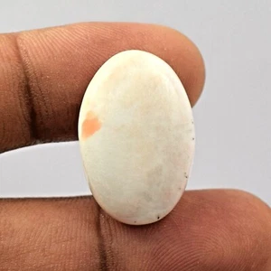 15.4 Cts Natural Orange Scolecite Free-Form Cabochon Gemstone Pendant Ring VG932 - Picture 1 of 3