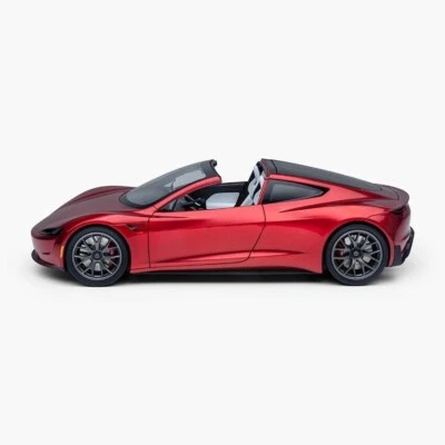 GENUINE TESLA ROADSTER 2.0 1/18 DIECAST MODEL CAR RED - Image 1 of 4