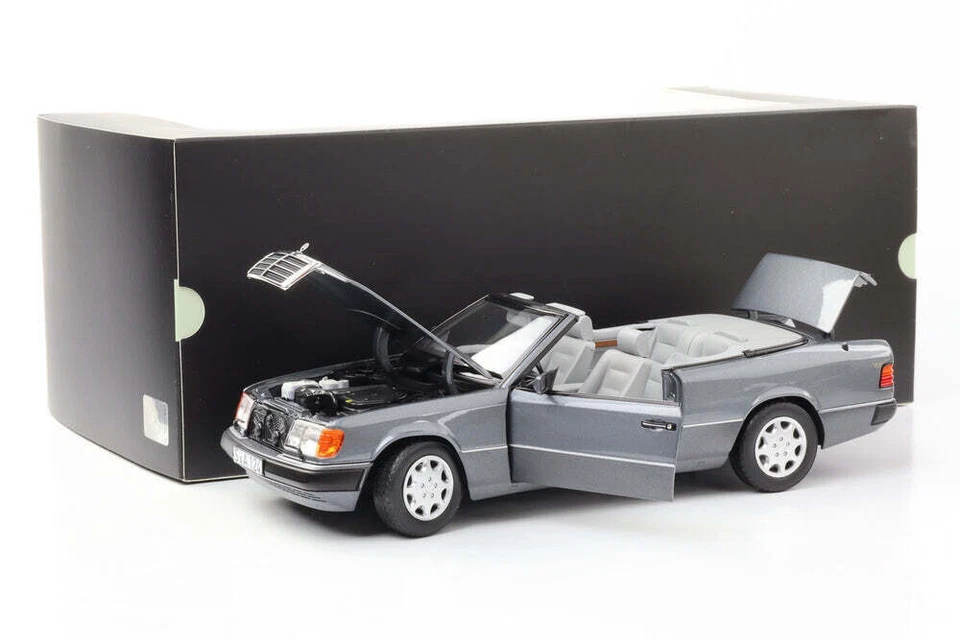 MERCEDES BENZ 300 CE-24 W124 CABRIOLET A124 GRIGIO PERLA NOREV B66040685 1/18