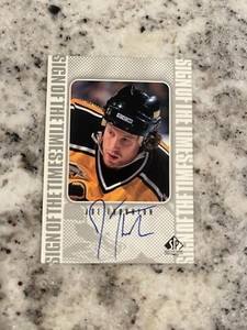 1998-99 1998 SP AUTHENTIC SIGN OF THE TIMES JOE THORNTON #JT ON CARD AUTO