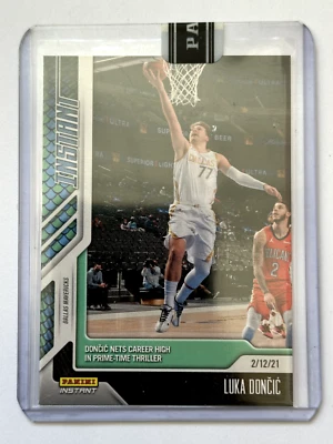 2020-21 Panini Instant Luka Doncic #7 Nets Career Hight Green Dragon /8 - Image 1 of 4