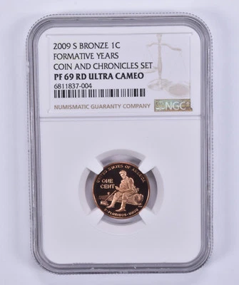 PF69RD UCAM 2009-S Formative Years Lincoln Cent Coin & Chronicles NGC - Image 1 of 4