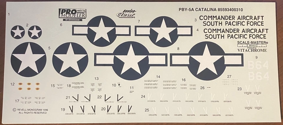 Calcomanías Revell - PBY-5A Catalina - 85593400310 - SW Foto 1 de 1