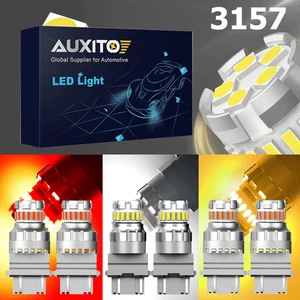 AUXITO LED Turn Signal Light Bulb Anti Hyper Flash 3156/3157 White/Amber/Red 2/4 - Picture 1 of 18