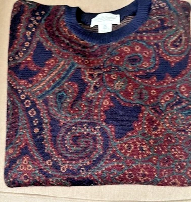 VTG Tricots St Raphael Knit Sweater Men's Size Med Crewneck 100% Wool Vintage - Image 1 of 2