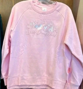 Nuovo con etichetta!! Felpa rosa Disney Parks Walt Disney World Castello con fiocco | XL - Foto 1 di 2