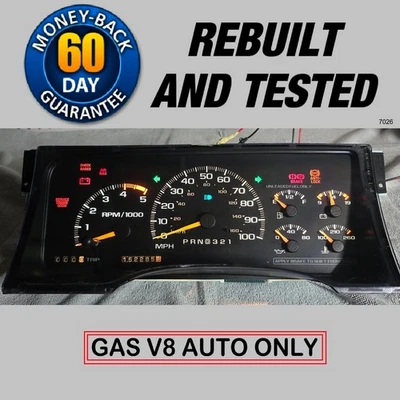 1995 Chevy GMC C/K Tahoe Suburban Yukon Gauge Cluster - Image 1 of 4