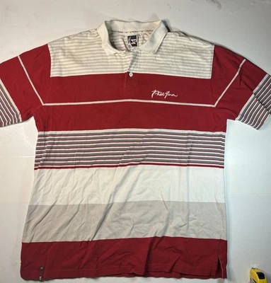 Camisa Polo Phat Farm Rayas Para Hombres Talla XL Manga Corta Suelta Rap Hip Hop Años 90 Usada en Excelente Condición Foto 1 de 4