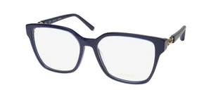 NEW ESCADA VESD56 EYEWEAR 0J62 SQUARE FULL-RIM BLUE PLASTIC 54-16-135 WOMENS - Picture 1 of 8