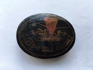 SELTEN UM 1790-1810 VINTAGE GEORGIAN A PIPE AND FRIEND BLECH SCHNUPFTABAKDOSE - Bild 1 von 6