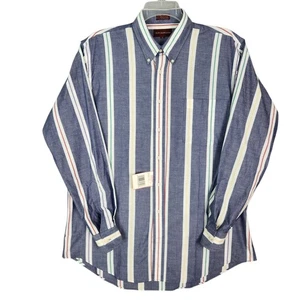 Vintage Chaps Ralph Lauren Button Down Langarm gestreiftes Herrenhemd Gr. XL neu mit Etikett USA - Bild 1 von 16