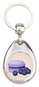 Macaron Myrtille - Porte clé en métal - Foto 1 di 4