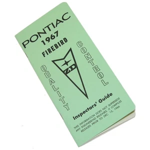 1967 Pontiac Firebird Assembly Line Build Sheet Info Inspectors Guide Ram Air - Picture 1 of 9