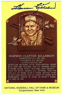 Harmon Killebrew Signed Autographed HOF Postcard Tigers JSA AR12984 - Image 1 of 3