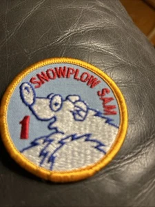 Vintage Schneepflug Sam Level 1 Eislaufen Patch Abzeichen bestickt Verdienst Auszeichnung - Bild 1 von 3