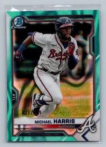2021 Bowman Draft Michael Harris Chrome Aqua Lava Refractor #/199 #BDC-86 - Picture 1 of 2