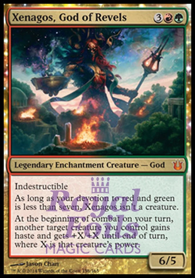 Xenagos, God of Revels 1x FOIL BNG MTG Born of the Gods Mythic MINT red green - Image 1 of 1