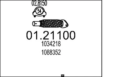 MTS 01.21100 Exhaust Pipe for MAZDA - Bild 1 von 3