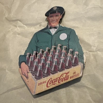 Coca Cola Mini Magnetic Magnet Coke Delivery Guy. - Image 1 of 4