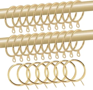 28 pcs 1.5-Inch Inner Diameter Metal Drapery Rings 1.5inch-28pcs, Gold  - Picture 1 of 4