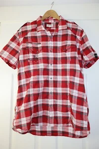 Diesel Checked Pearl Snap Mens XXL Western Raw Cut Short Sleeve Shirt EXC - Picture 1 of 11