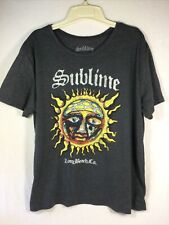 Sublime T-Shirt Long Beach Gray Mushroom Sun Face Size 2X Retro Band Tee