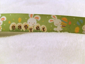 Ripsband Bordüre Borte Hasen Ostern Easter 22 mm - Picture 1 of 2
