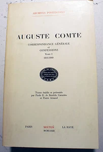 AUGUSTE COMTE / ALLGEMEINE KORRESPONDENZ + KONFESSIONEN / BAND I / SCHAF / 1973 - Bild 1 von 1