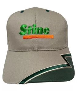 Stine Baseball Cap Herren Strap Back Mütze Stickerei grün & hellbraun Streifen neu unbenutzt - Bild 1 von 10