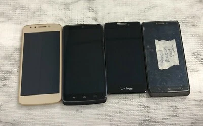 LOTE DE 4 MOTOROLA DROID TURBO XT1254 XT1080 XT926 NEGRO/DORADO | PARA P@RTS/ REPARACIÓN Foto 1 de 4