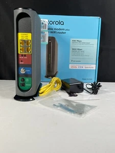 Motorola MG7540 Cable Modem Plus AC1600 Dual Band Wi-Fi Gigabit 686 Mbps Router - Picture 1 of 12