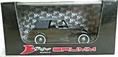 BRUMM 1:43 AUTO DIE CAST METAL - FIAT 1100 (508c) CABRIOLET CHIUSO (1937) R084  - Immagine 1 di 2