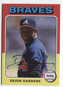 Tarjeta Topps Archives 2019 Deion Sanders 1975 Topps #142 - Atlanta Braves - - Imagen 1 de 1