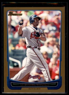 2012 Bowman Gold Michael Bourn #44 Atlanta Braves - Image 1 of 2